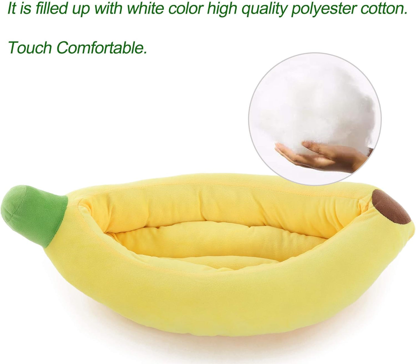 SILICUTE Banana Pet Bed - Snuggle Up in Style! Cute & Cozy Plush Pet Bed for Small Dogs/Cats