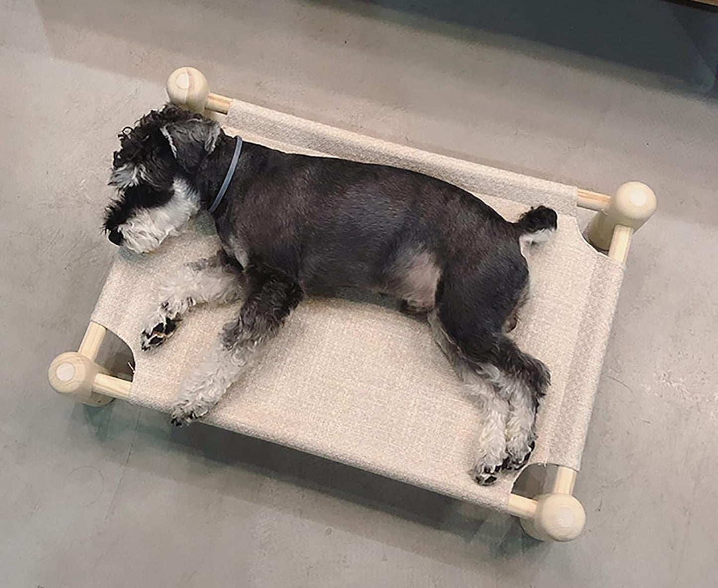 Pet Bed Indoor Outdoor Cooling Raised Pet Cot with Linen, Small Medium Orthopedic Joint Relief Elevated Dog Cat Bed, for Pets Within 12 Kg / 26 Lbs