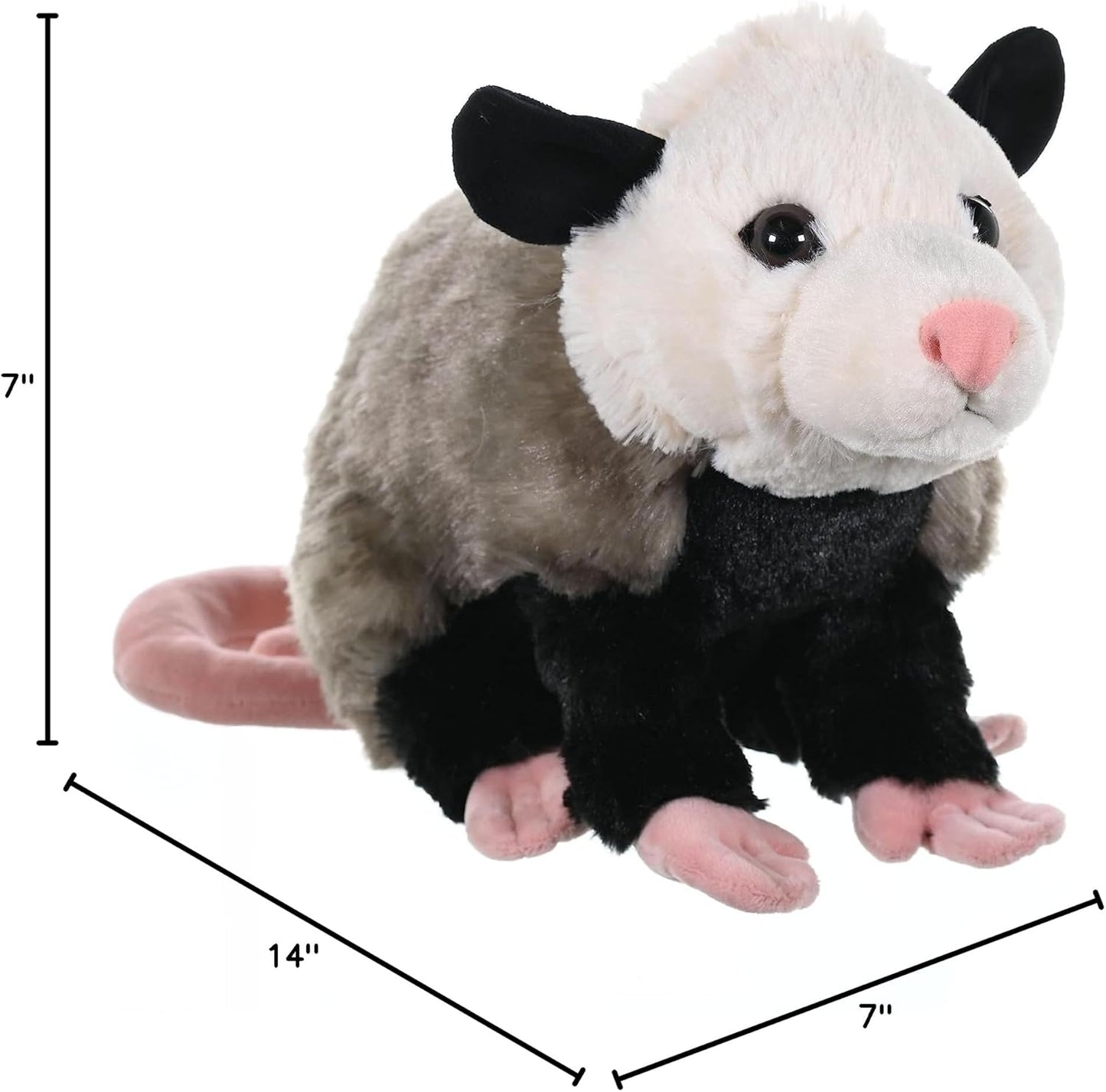 Wild Republic Opossum Plush, Stuffed Animal, Plush Toy, Gifts for Kids, Cuddlekins 12 Inches