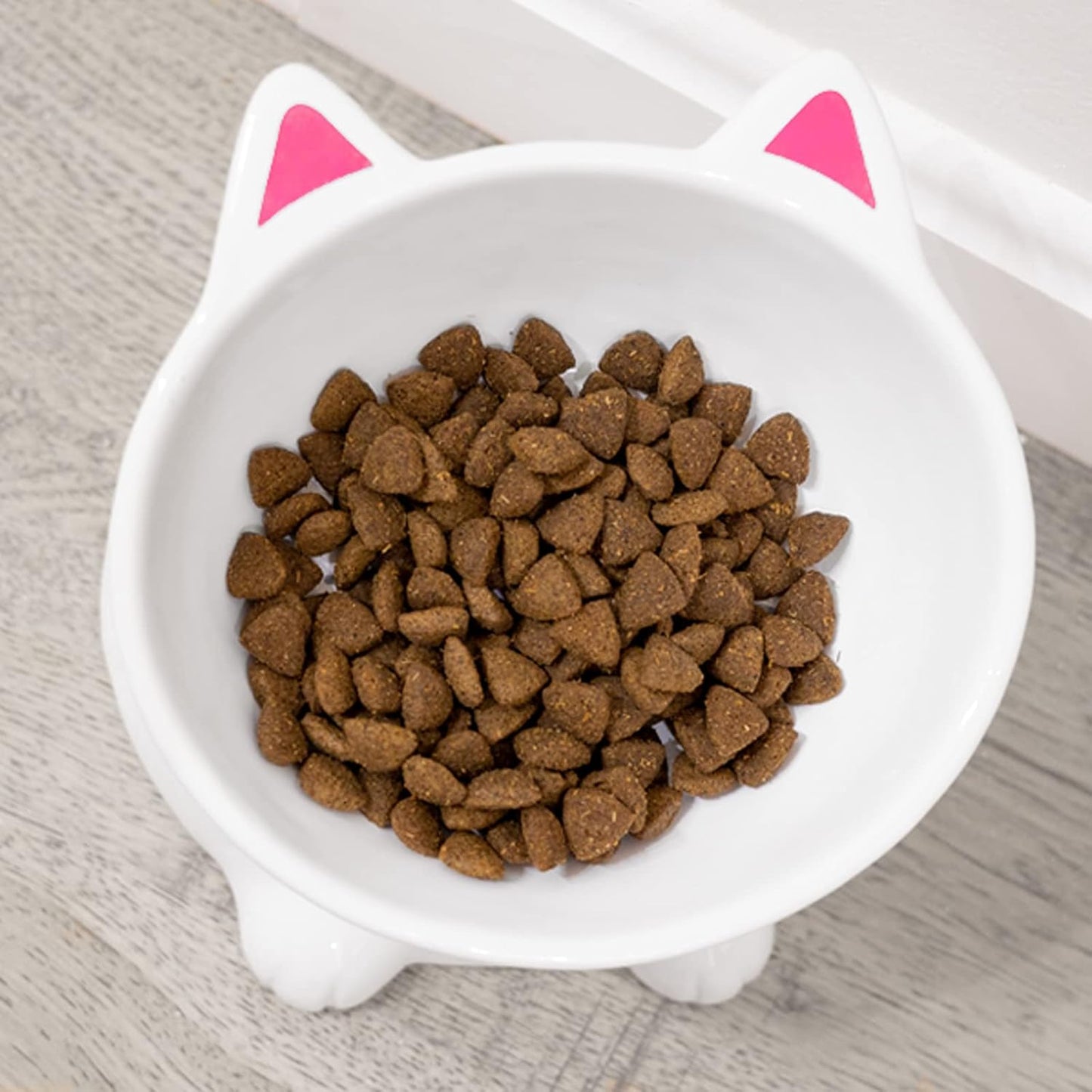 Elevated Cat Food Bowl – Durable Ceramic Pet Bowl for Wet or Dry Food, Water – Stylish & Comfortable for Cats – Great Gift for Cat Lovers