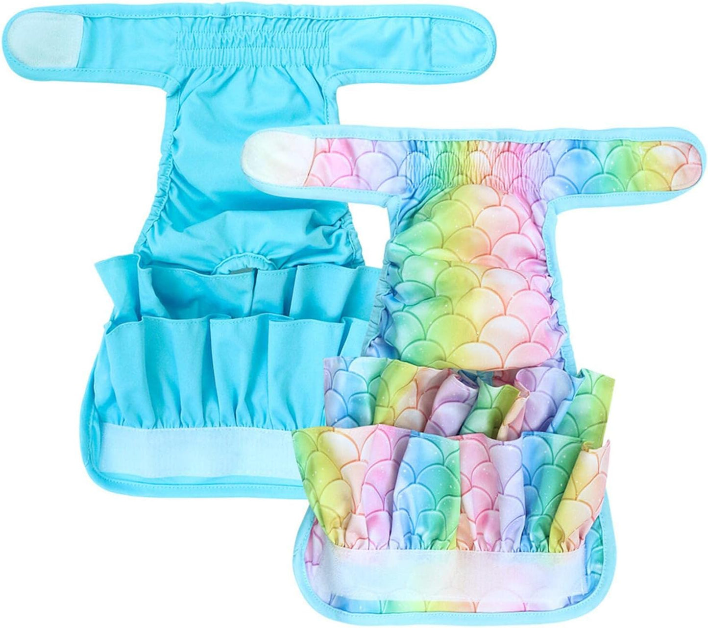 Washable Female Dog Diapers(7 Pack), Premium Comfort Reusable Doggy Diapers, for Female Dog in Period Heat (Style A, S)