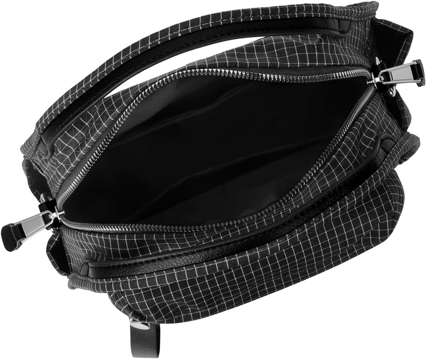 Women's Elegant Solid Color Shoulder Bag Fashionable Zipper Crossbody Bags Soft Top Handle Handbag Purse