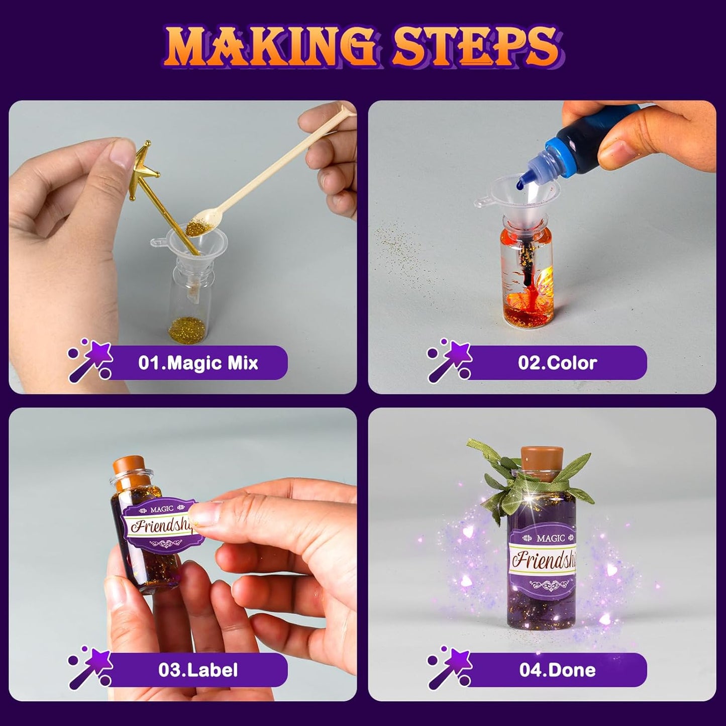 Magic Potion Kit for Girls - Fairy Potions Kit 22 Potions Magic Mix Kit for Kids 6 7 8 9 10 12+ Years Mystery Potion Making kit Art Craft Kit Gifts Toys for Christmas Halloween Birthday