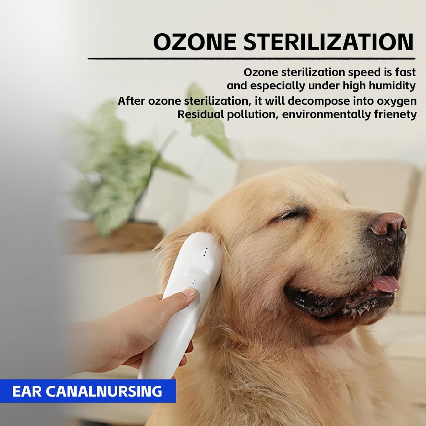 Ear Care Pro for Cats & Dogs- Soothing Relief from Ear Mite & Tick at-Home Ear Comfort with Ozone Technology Cleans Ears & Prevents Infections