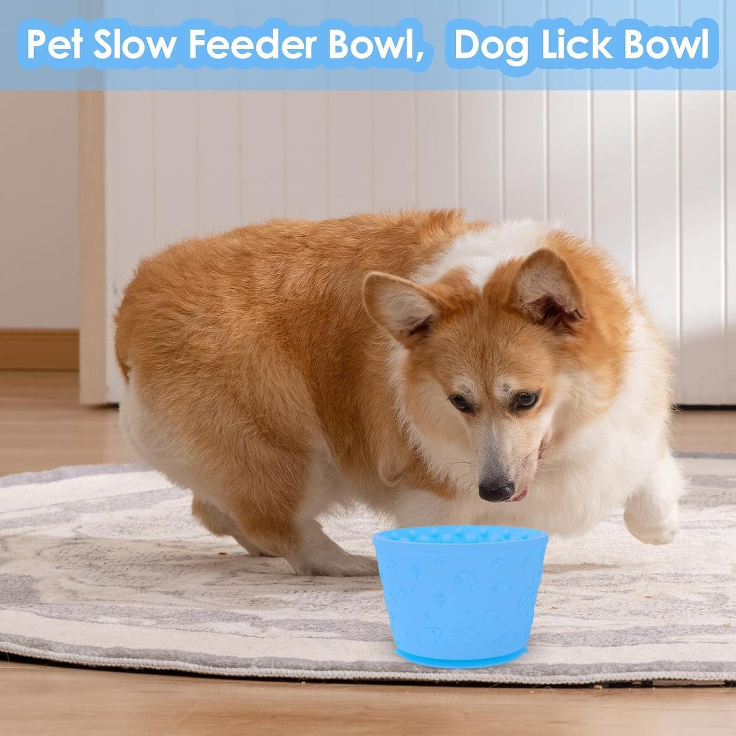 Slow Feeder Dog Bowls, Anti-Slip Feeding Bucket with Maze Design, Anti-Choking Food Dish to Slow Down Eating and Prevent Bloat for All Dogs