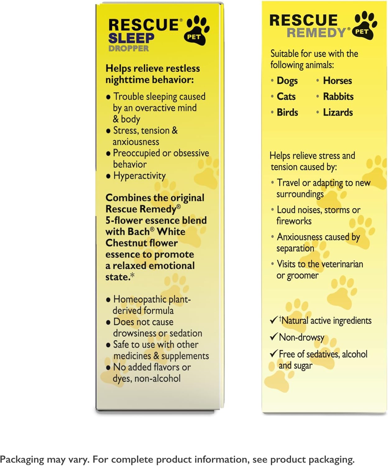Rescue Remedy Pet Stress & Sleep Bundle - Includes Rescue Remedy Dropper 10mL & Sleep Dropper 10mL - With Bach Natural Flower Essences - Sedative-Free, Homeopathic Liquid Formula - For Dogs & Cats