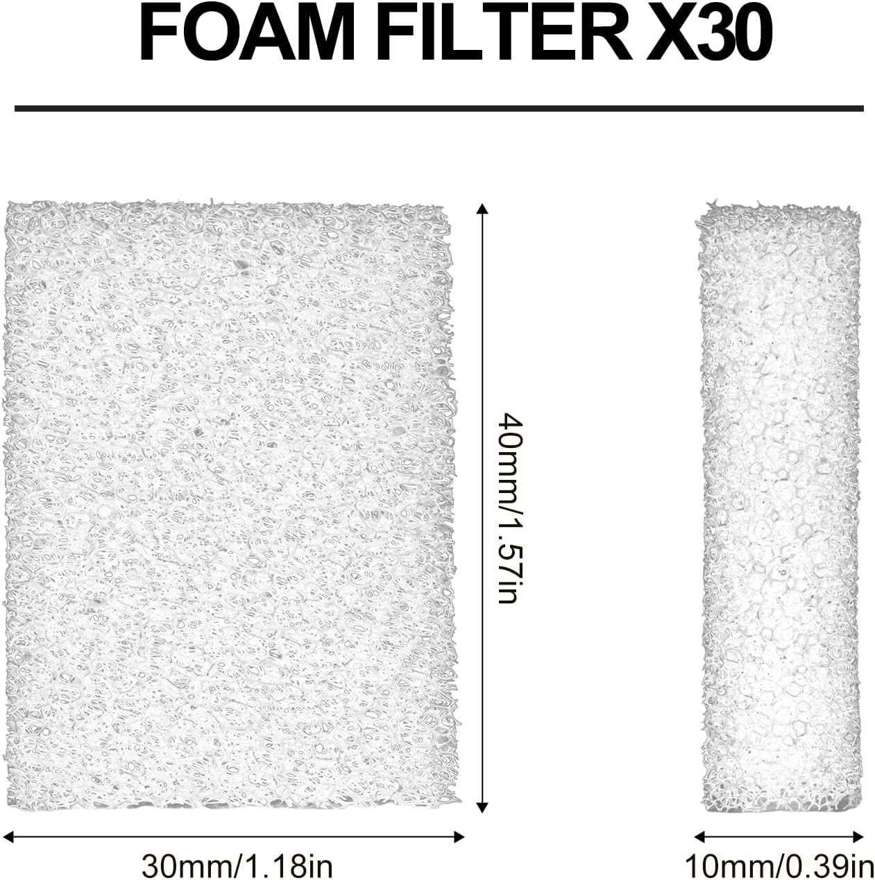 30pcs Pet Fountain Filters, Cat Drinking Water Filter Replacement Foam Filters Sponge Compatible with PETKIT Eversweet 3 Pro Eversweet Solo 2 EversweetSolo SE Wireless Pump Pet Water Fountain