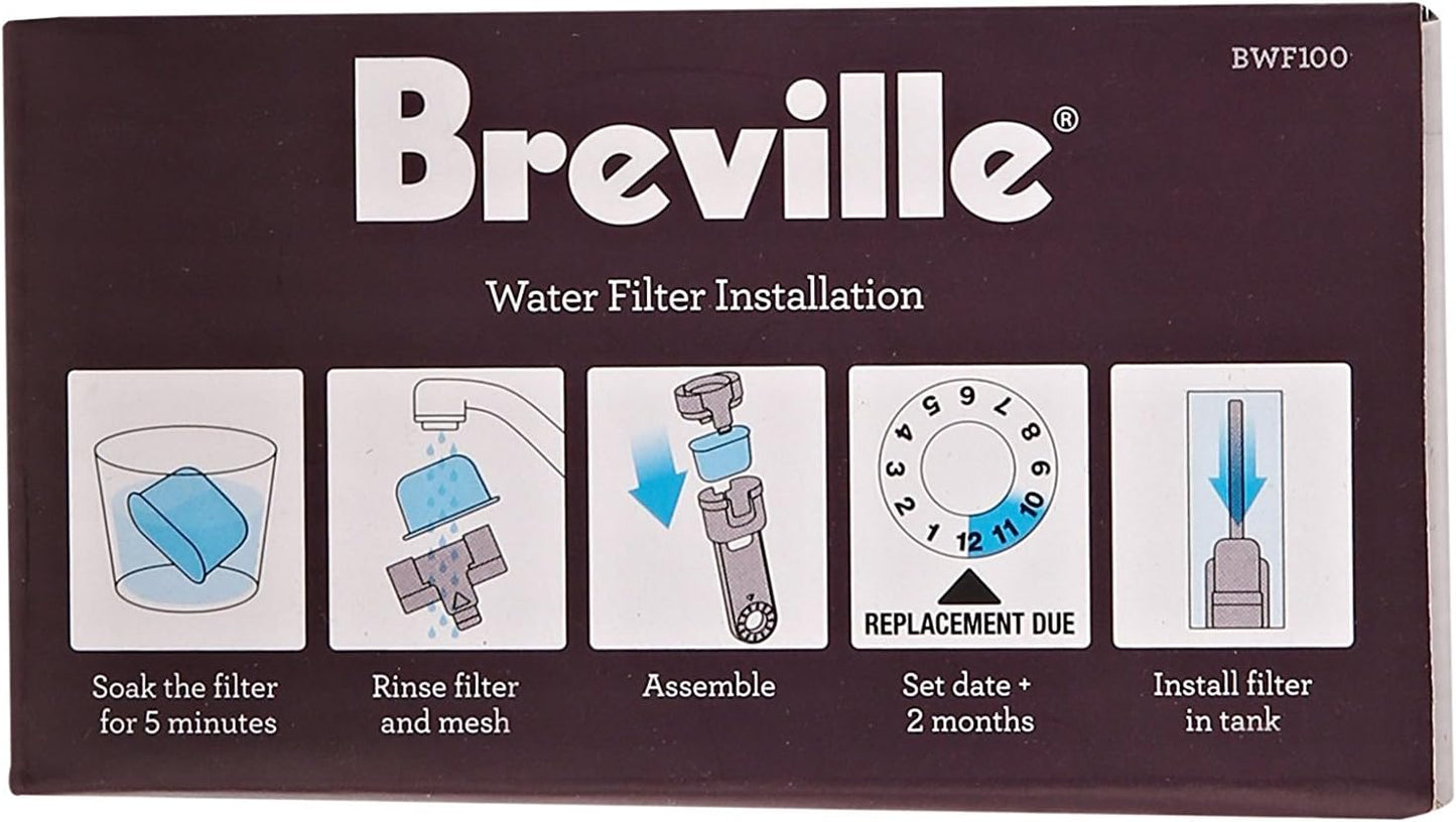 Breville Charcoal Filters, 6 pack, for use with the Barista Pro (BES878), Barista Express (BES870), and Infuser (BES840) Espresso Machines