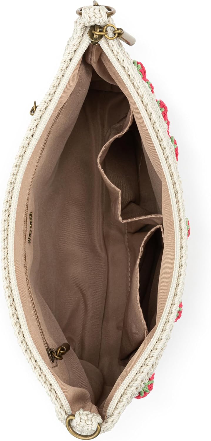 The Sak Lumi Convertible Crossbody Purse - Women's Handbag for Everyday & Travel, 3-in-1 Small Crossbody in Crochet & Leather