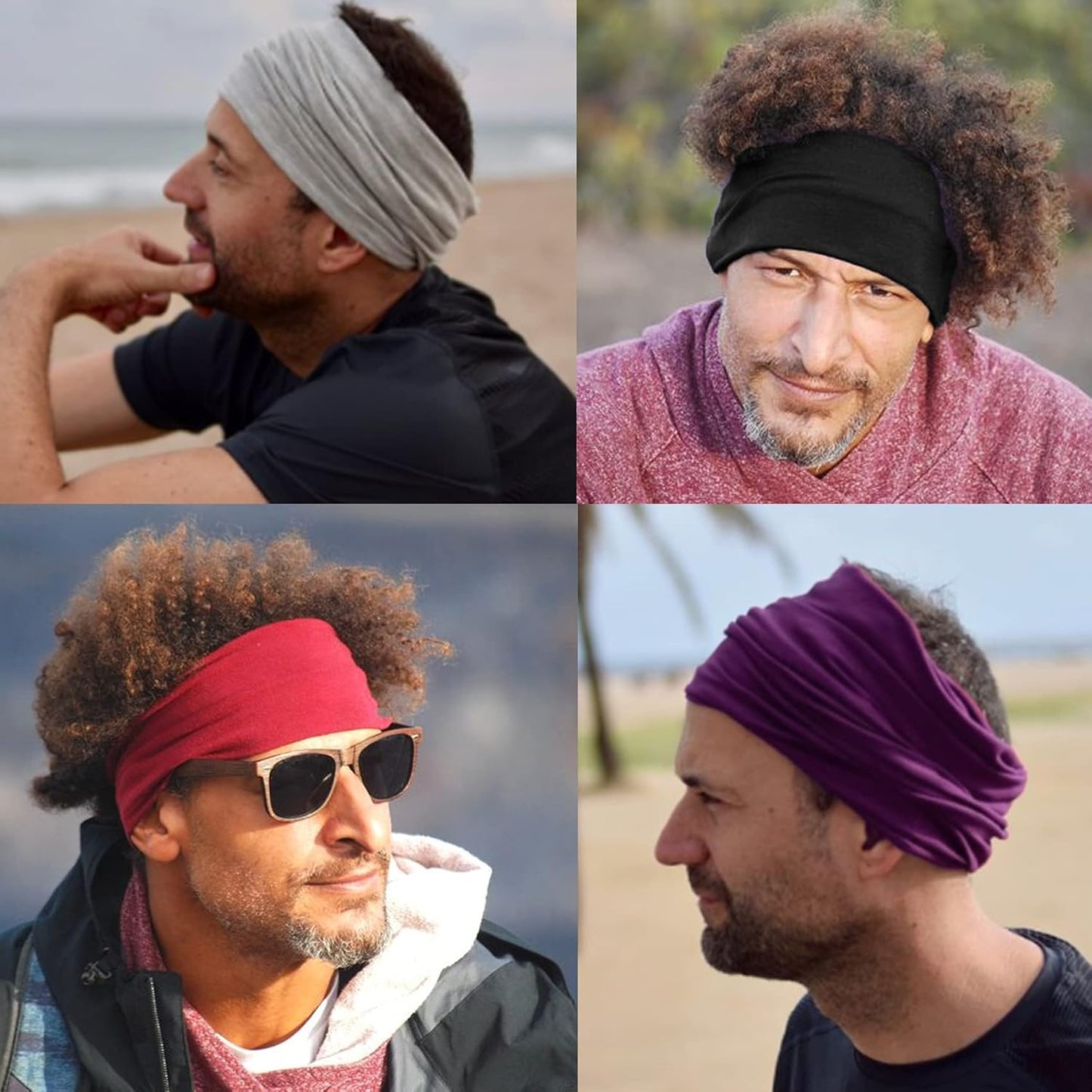 Messen 12 Pieces Under Scarf Hijab Cap for Turban Head Wraps Scarf Solid Color Hijab Tube Unisex Stretch Dreadlocks Tube