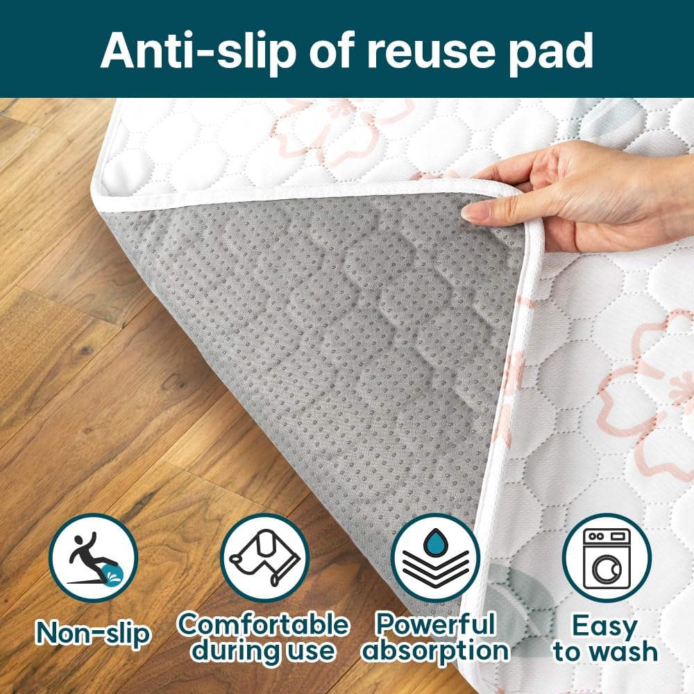 Extra Large Washable Dog Pee Pads (2 Pack), 31"x36" Reusable Waterproof Pad for Large Dogs, Super Absorbent, Non-Slip Indoor Puppy Training Mat