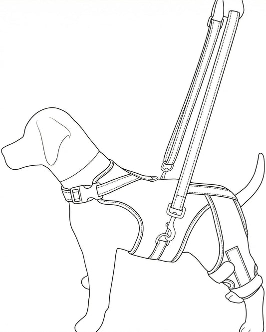 2-in-1 Dog Knee Brace and Lift Harness, Adjustable Back Leg Support with Stabilizers for ACL Recovery & Joint Care, Dog Sling for Hind Legs, Mobility Aid for Elderly Dogs with Luxating Patella (M)