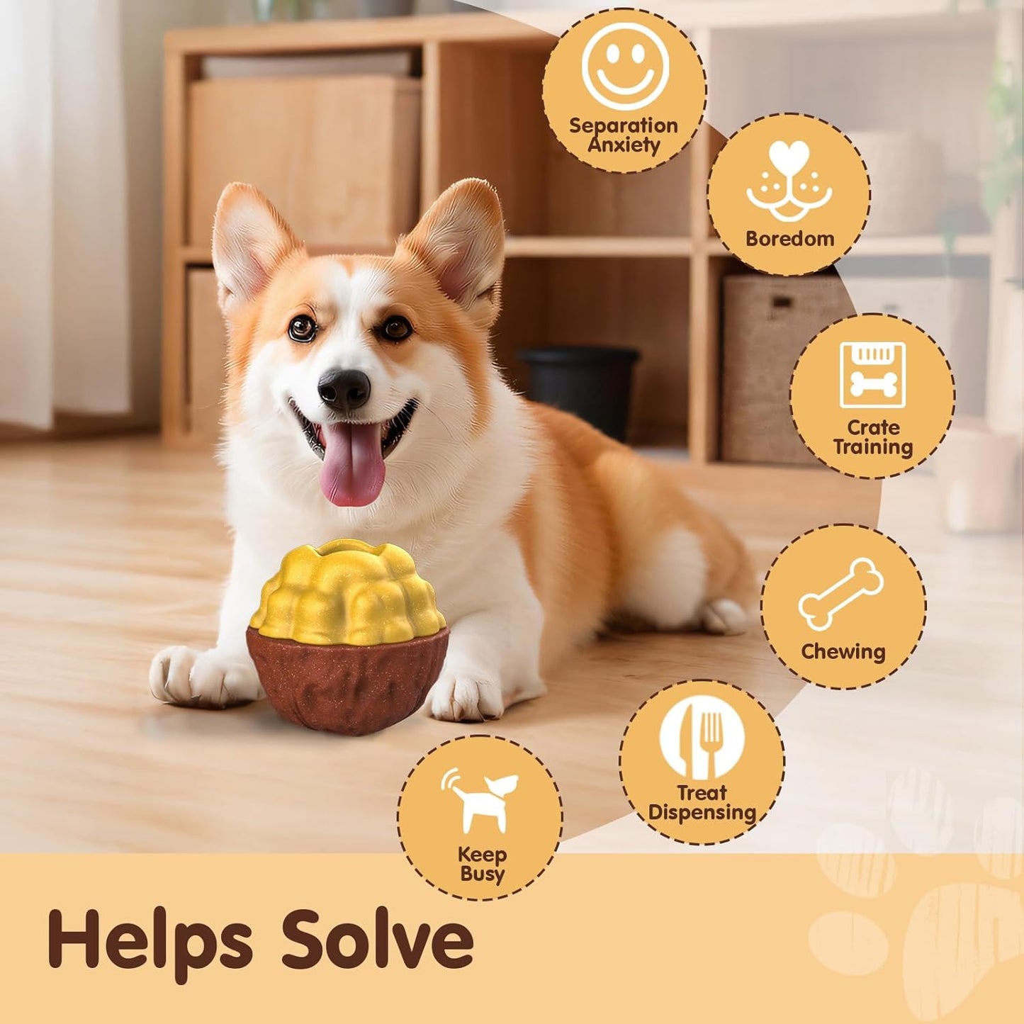 Interactive Dogs Frozen Treat Toy for Aggressive Chewer,Fillable Freezable Treat Dispenser for Mental Stimulation, 3-in 1 Dog Chew Toys Keeps Dogs Busy and Reduces Anxiety, Easy to Clean