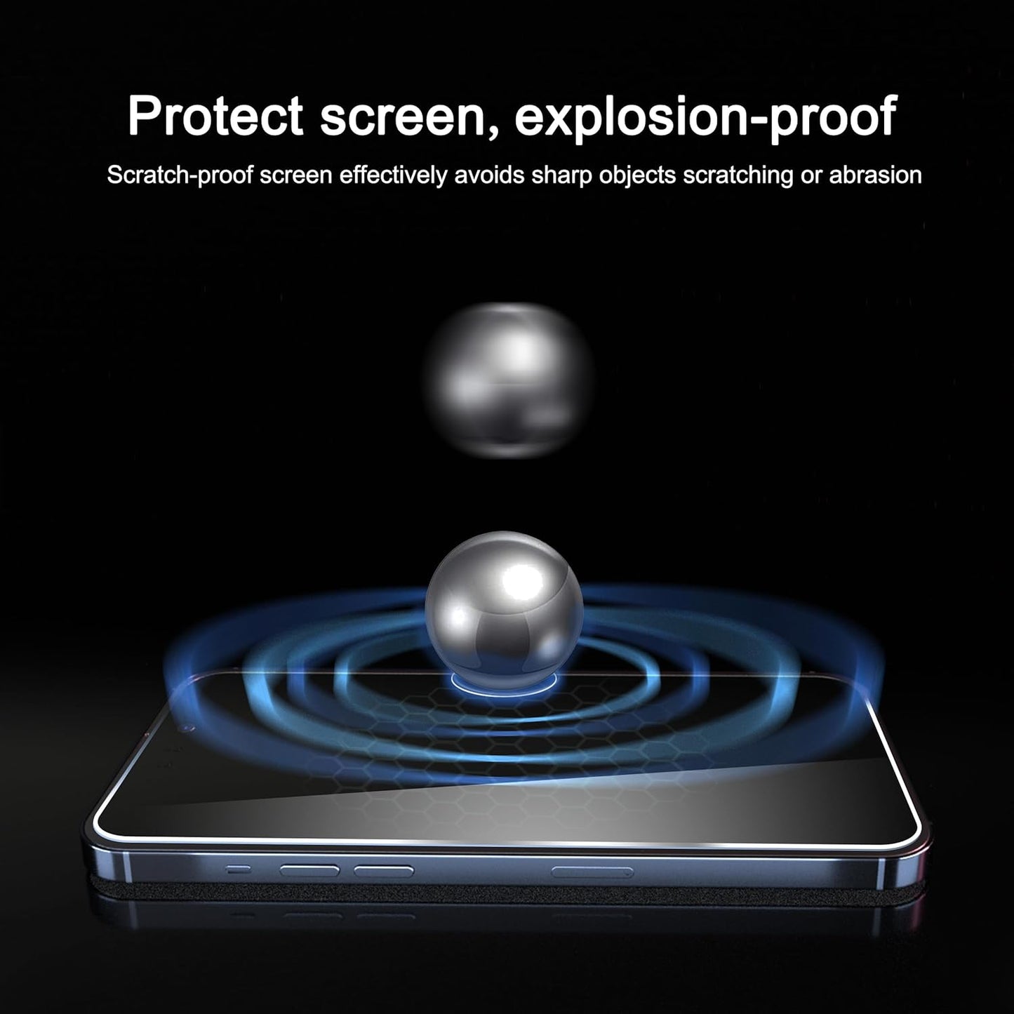 Ailun Screen Protector for iPhone 16 / iPhone 15 / iPhone 15 Pro [6.1 Inch] Display 3 Pack Tempered Glass, Dynamic Island Compatible, Case Friendly [Not for iPhone 16 Pro 6.3 Inch]. | 6.1 Inch, Display, Case Friendly