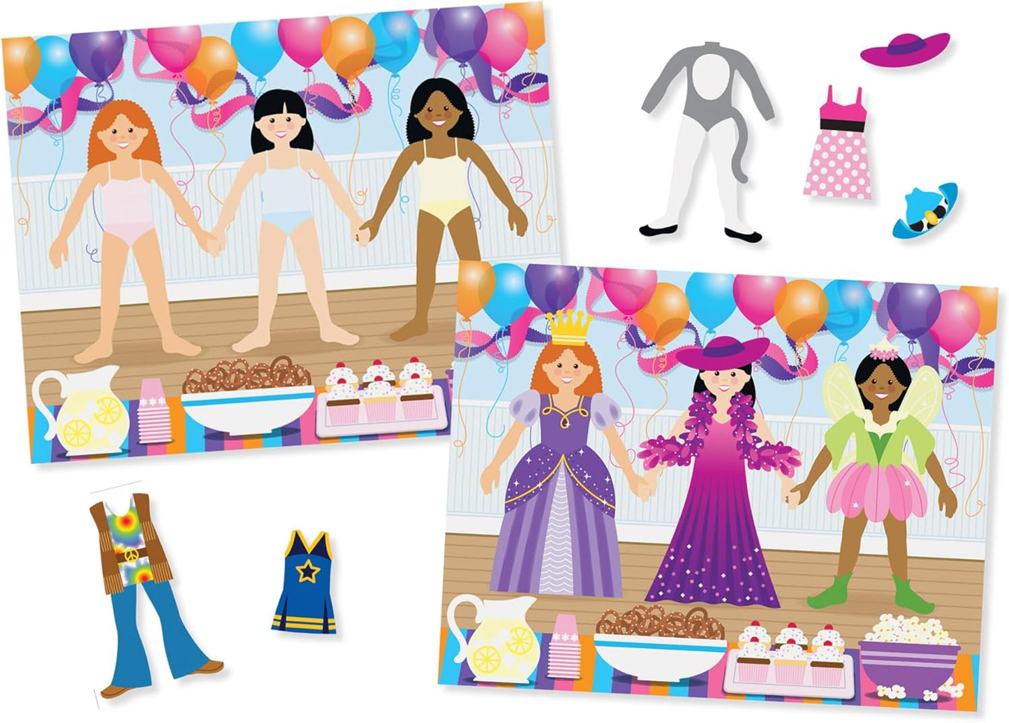 Melissa & Doug Reusable Sticker Pad: Dress-Up - 165+ Reusable Stickers - Removable Stickers, Kids Fashion Activities, Restickable Sticker Book for Kids Ages 3+
