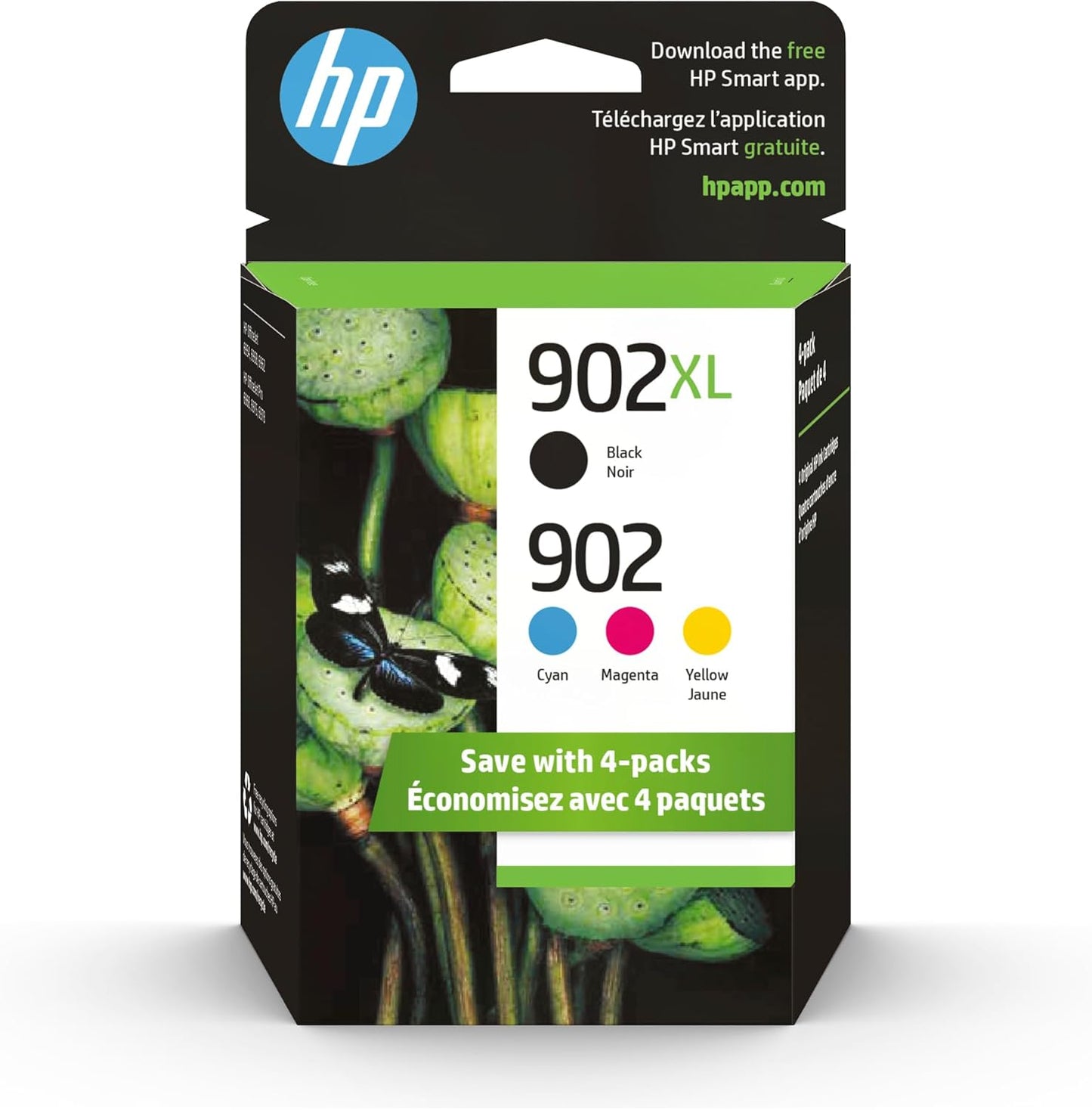HP 902 Black, Cyan, Magenta, Yellow Ink Cartridge (Black XL + CMY)