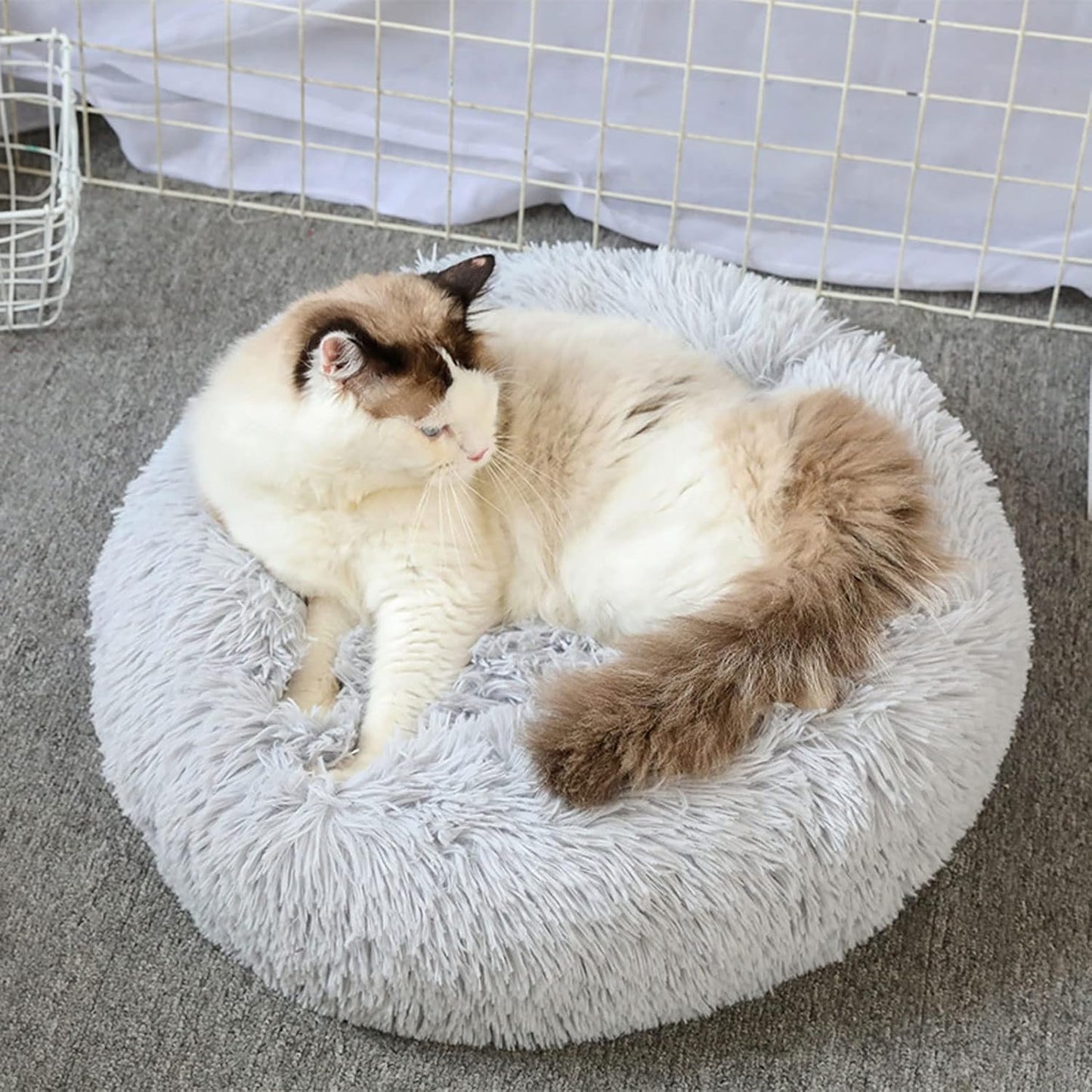 Dog Beds for Large Dogs Round Plush Dog Cushions for Medium Dogs Suitable for Adult Pugs Poodle Bulldog or Golden Retriever and Labrador Donut Shaped Cat Beds (Color : 03, Size : X-Large)