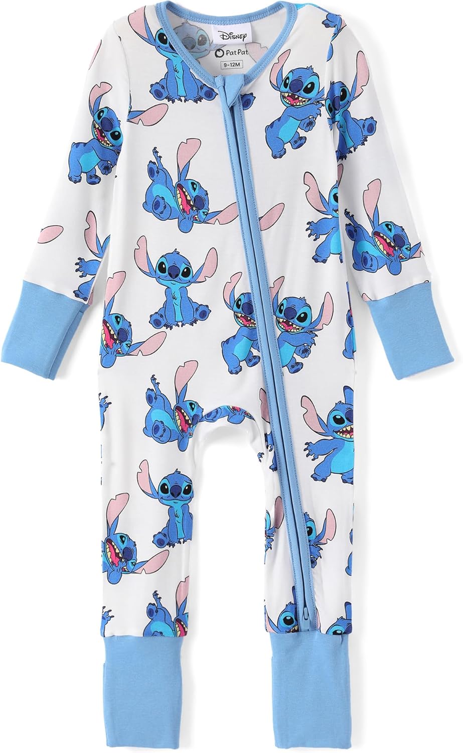 Disney Princess Stitch Marvel Baby Viscose Made from Bamboo Long Sleeve Footie Romper Zipper Sleep Outfit Newborn to Infant
