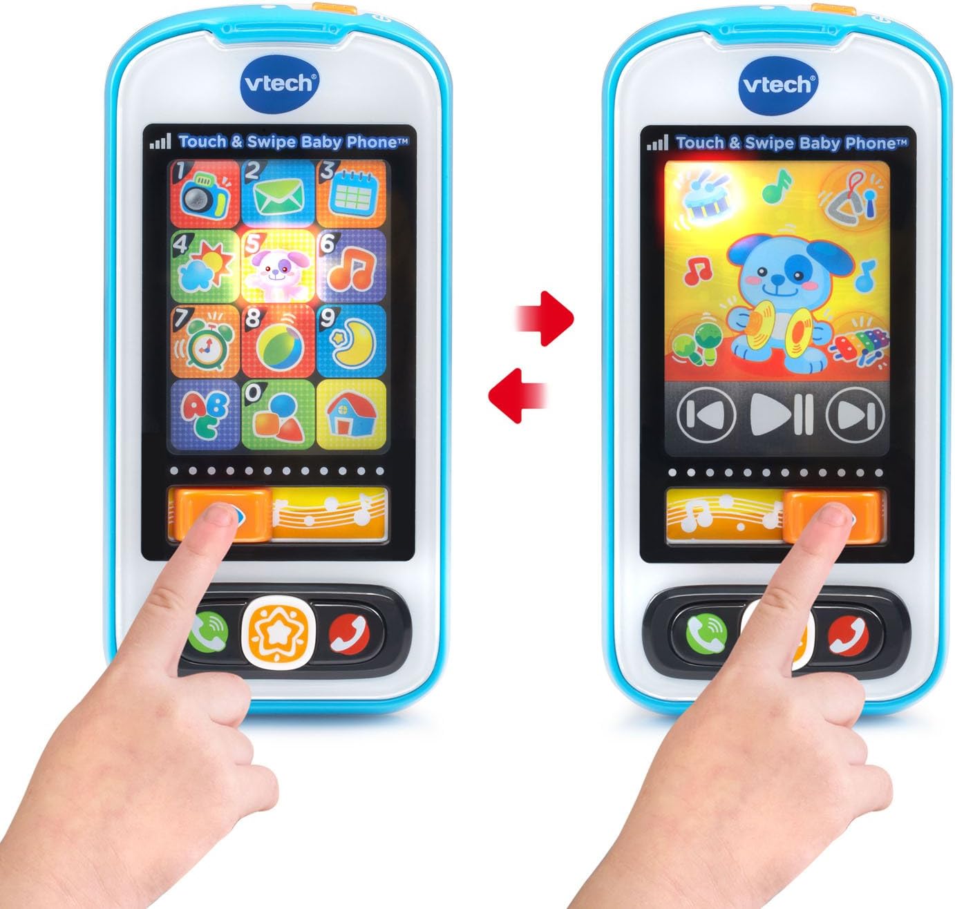 VTech Touch and Swipe Baby Phone, Blue