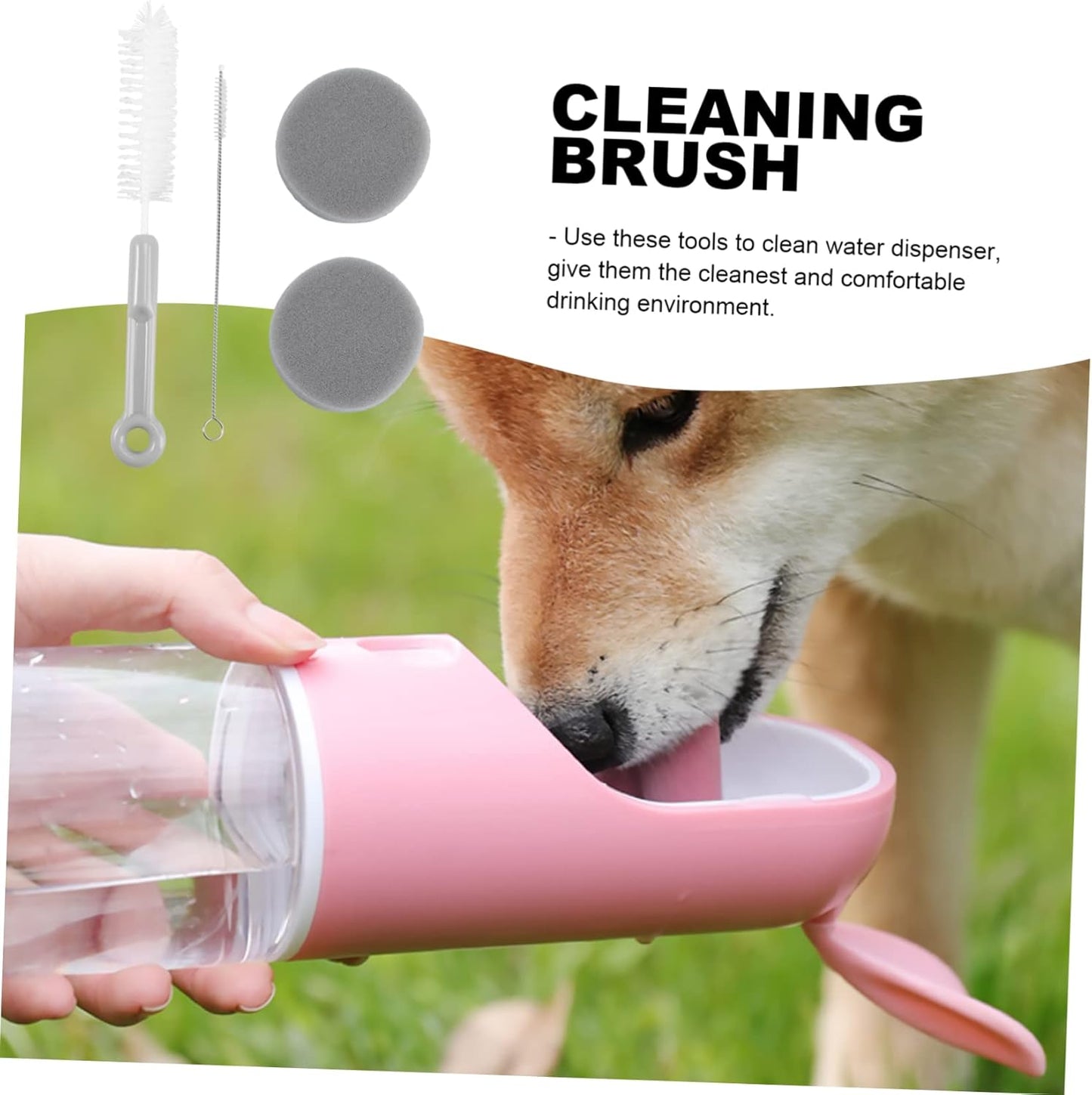 FRCOLOR 2sets Pet Water Fountain Cleaner Sponge Brushes for Easy Cleaning of Water Dispensers Portable and Convenient for Home Use