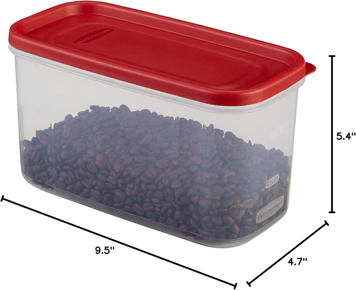 Rubbermaid Modular Food Storage Container, 10 Cup, Racer Red 1776471