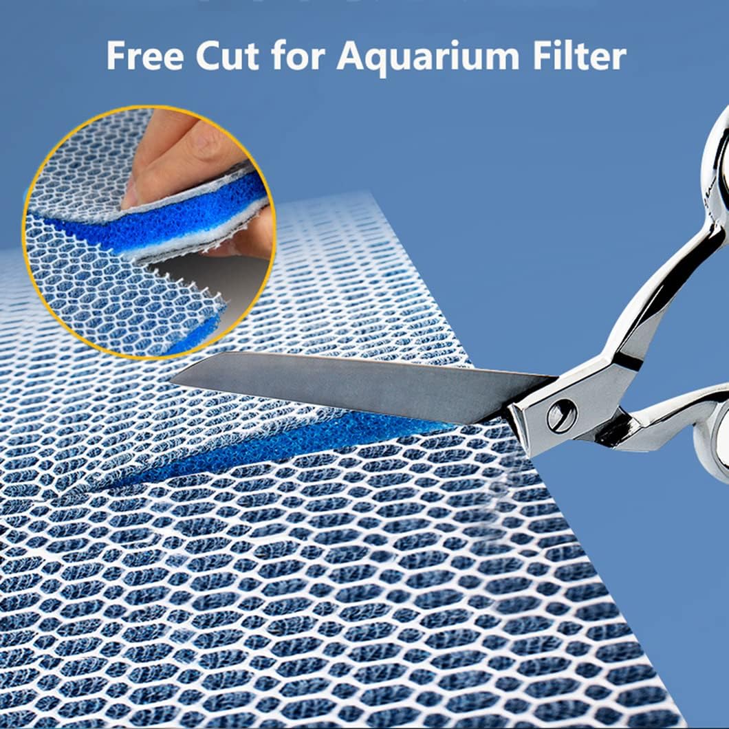 Aquarium Filter Media, Newly Premium 8-Layer Filter Pads for Aquarium, Fish Tank Sponge Pad Foam Filter Accessories for Pond (15.7"x11.8"”x0.6“，1pack)