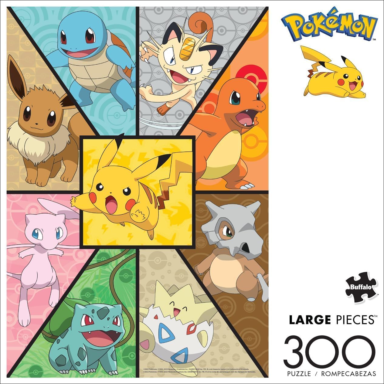 Buffalo Games - 300 Piece Jigsaw Puzzle Pokemon Kanto Companions, Made in USA, Premium Recycled Board, Full-Color Poster, Giftable Colorful Art