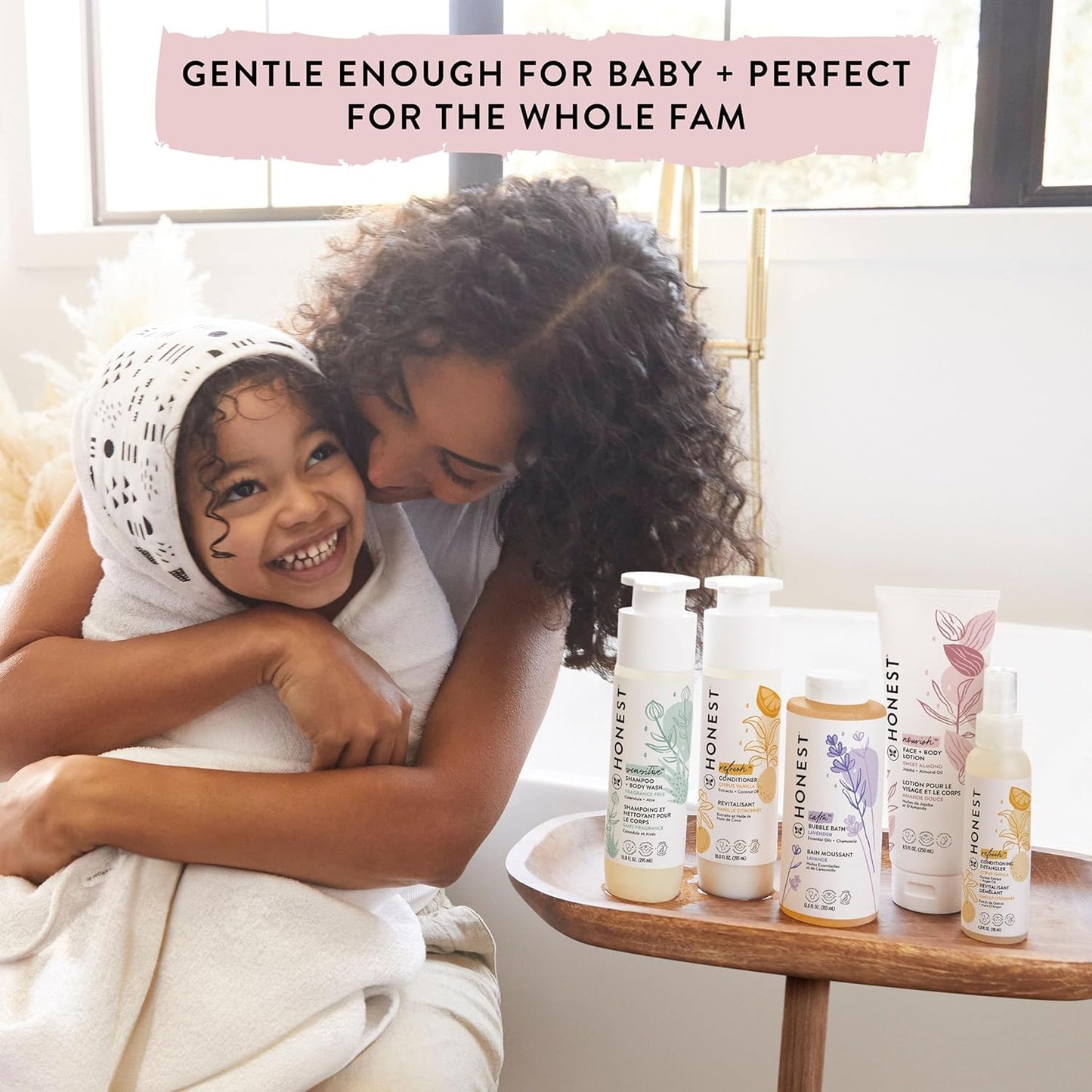 The Honest Company Baby Shampoo, Body Wash & Conditioner Duo, 2-in-1 Cleansing, Silicone-Free, Naturally Derived, Lavender Calm Scent, 20 fl oz