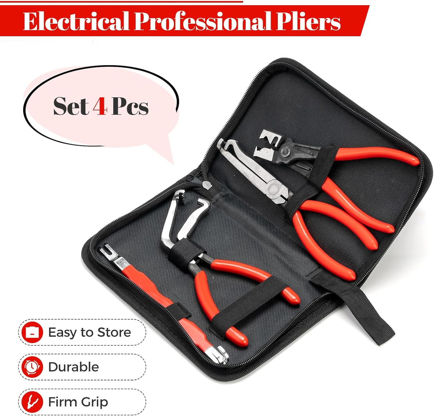 5Pcs Electrical Disconnect Pliers for Cars, Electrical Connector Separator Tool, Automotive Connector Disconnect Pliers for Cars, Trucks, SUVs
