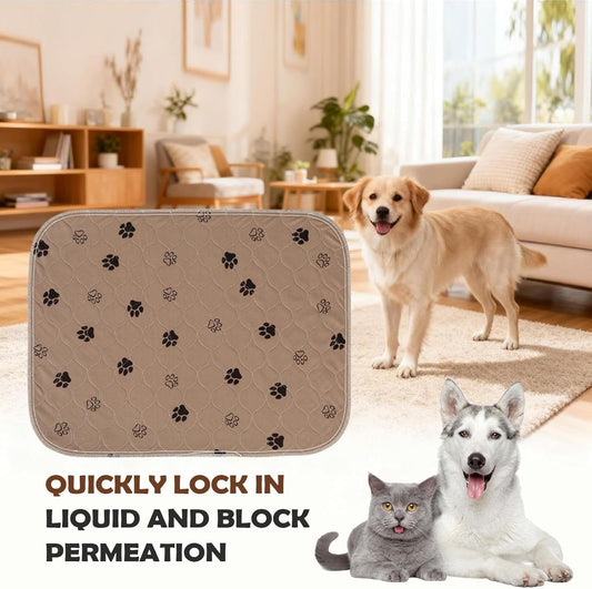 Reusable Pet Mat, Absorbent Puppy Pad, Leak-Proof Dog Training Pad with Anti-Slip Feature, Potty Mat with Soft , Pet Pee Pads with Multi-Layer Design, Puppy Pads for Bed and