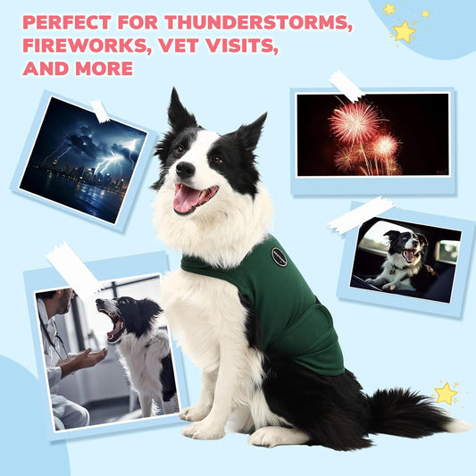 Dog Anxiety Relief Calming Vest, Dog Anxiety Jacket, Skin-Friendly Thunder Jacket