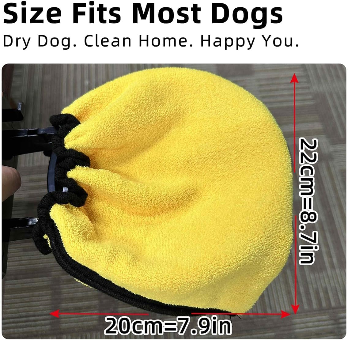 MANON ROSA Pet Towel for Drying Dogs Face and Mouth Quick Dry – Train Dog to Wipe Face After Drinking, Self-Cleaning Wall-Mount Holder with 2 Super Absorbent Microfiber Towels(8"x9")