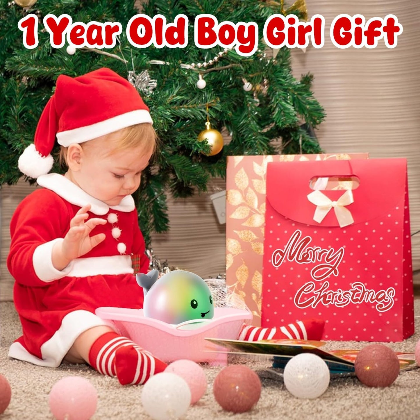 Gigilli Bath Toys for Kids Ages 1-3, Baby Bath Toys 1 2 3 Year Boy Girl, Easter Basket Stuffers Gifts 6-12-18 Months, Light Up Whale Bath Toy Sprinkler Toddler Birthday Bathtub Fountain Pool Water Toy