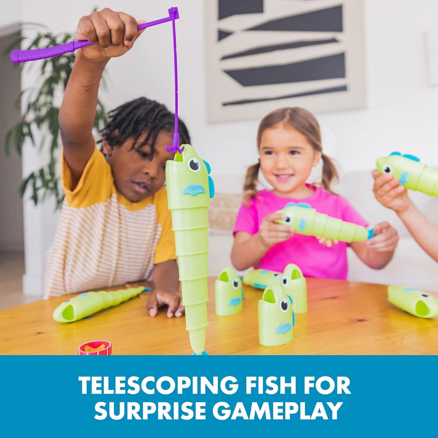 Educational Insights Reel Big Catch Game - Preschool Math Games for 4 Year Olds, Who Can Catch the Longest Fish Game, Kindergarten Learning Activities, Fishing and Counting Games for Kids Ages 3-5