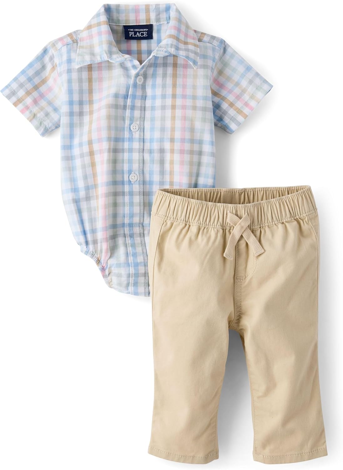 The Children's Place Baby Boys' And Newborn Short Sleeve Top and Pants,2-piece Outfit Set