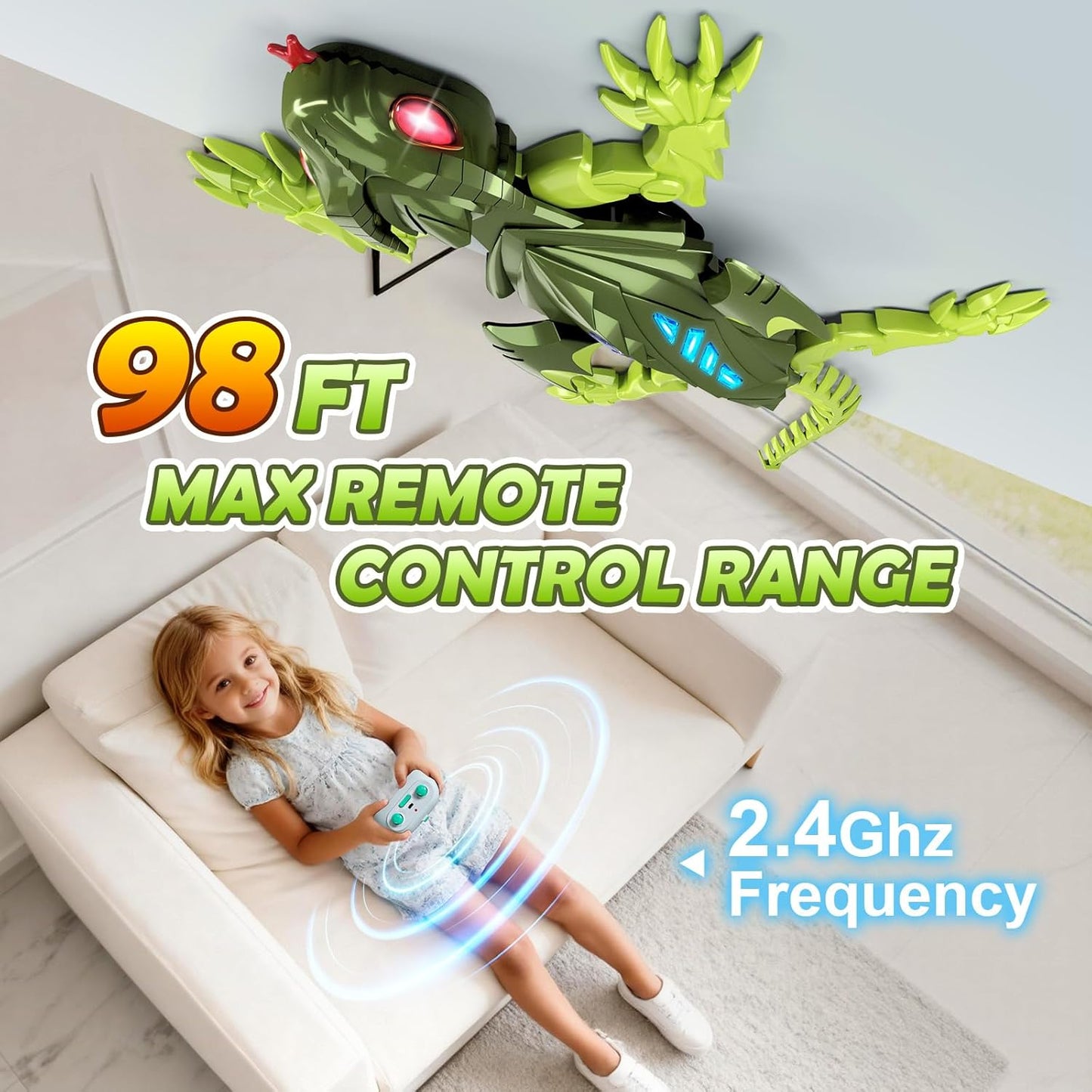 Wall Climbing Gecko Lizard, Kids Toys Remote Control Car, Rechargeable Wall Crawler Gecko Robot, Cool Prank Birthday Xmas for Grandkids Girls Kids Toys for Boys Ages 6 7 8 9 10