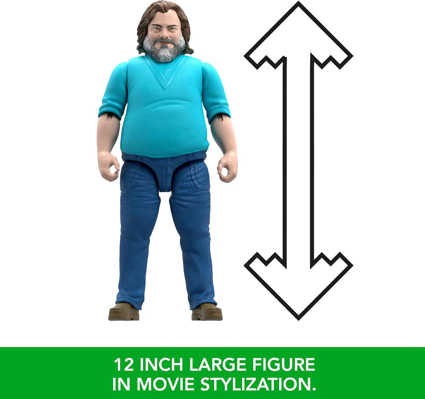 Mattel Minecraft Large-Scale Action Figure, 12-inch Posable Steve Toy Collectible Inspired by A Minecraft Movie