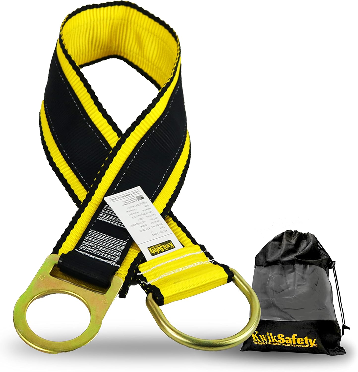 KwikSafety - Charlotte, NC - Gibbon Grip 6 ft Safety Anchor Cross Arm Strap Beam Choker ANSI Fall Arrest System Web Pass Thru Double D Ring Anchorage Sling OSHA Protection Harness Lanyard