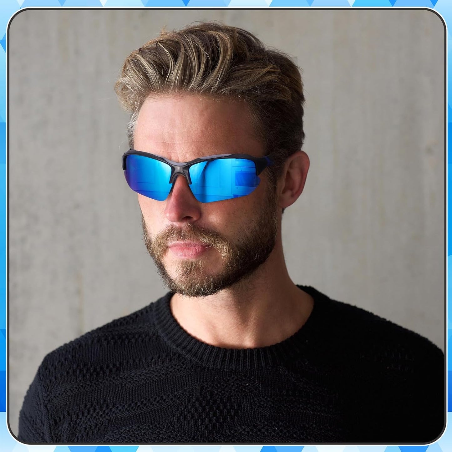4 Pack Polarized Sports Sunglasses for Men & Women | UV Protection Lightweight Wraparound Sunglasses for Outdoor