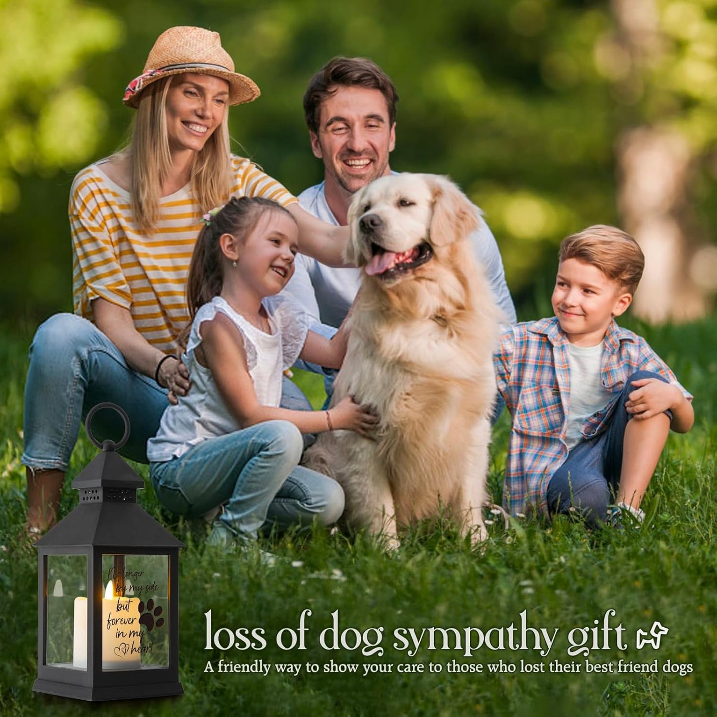 Pet Memorial Gifts for Loss of Dogs Cats Paw Print Left Memorial Lantern Sympathy Gifts Bereavement Gifts Dog Remembrance Gift in Memory of Dog Cat
