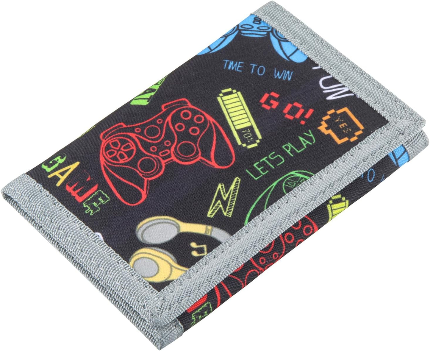 Kids Wallet for Boys & Girls - Gamer Wallet with Coin Pocket, Ages 4-12 for Christmas/Birthday Gifts