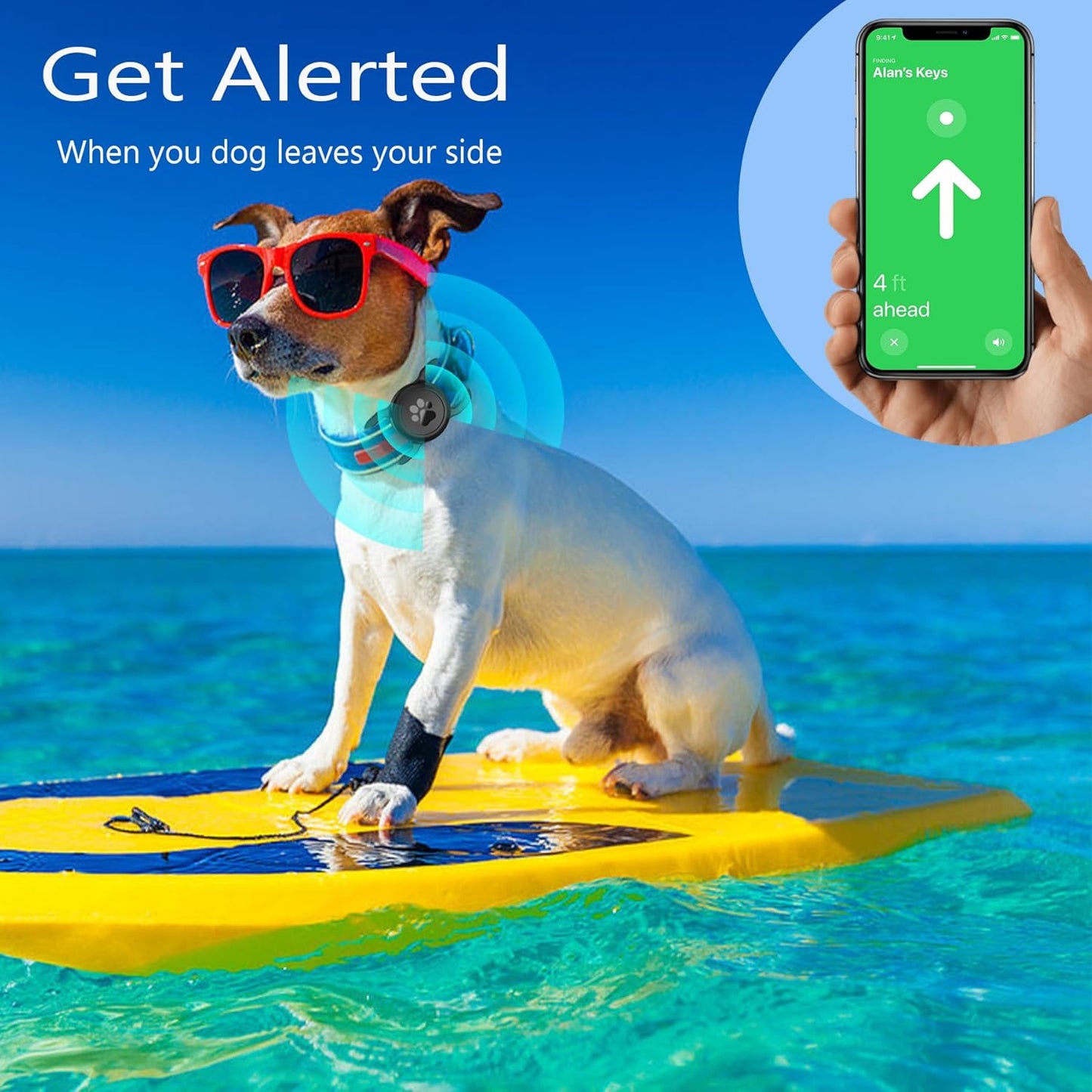 SANKALA Waterproof Airtag Holder for Dog Collar, Lightweight & Durable Silicone Holder for Apple AirTag, Reinforced Anti-Lost, Signal Friendly, Universal Fit Collar Width (0.6-1.3 Inch) - Black