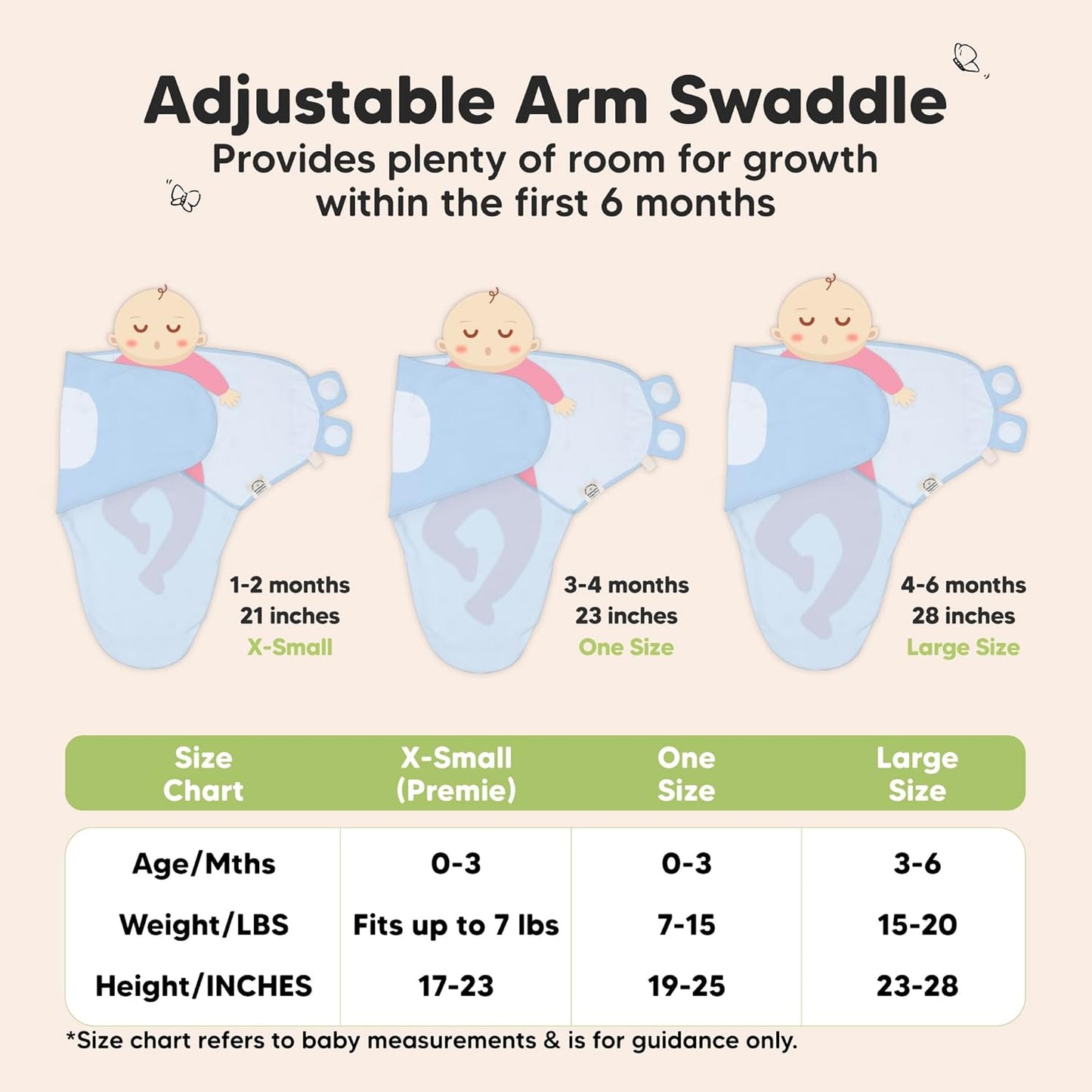 3-Pack Organic Baby Swaddle Sleep Sacks - Swaddles for Newborns, Infant 0-3 Months, Baby Girls, Boys, Soft & Snug Newborn Sleep Sack, Nursery Swaddling Blankets (Ripple, OS)
