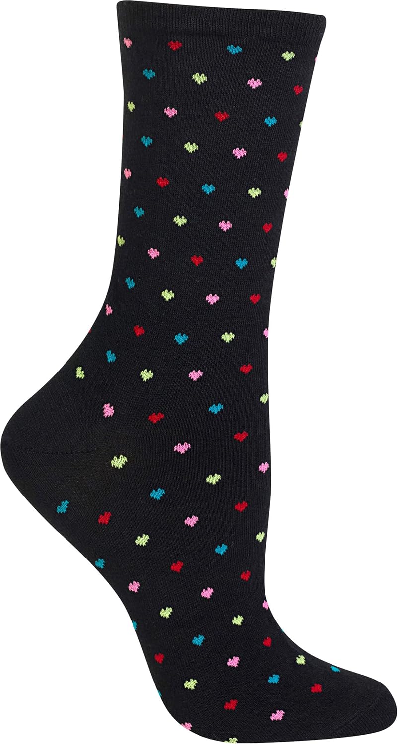 Hot Sox Women's Novelty Geometric Pattern Crew