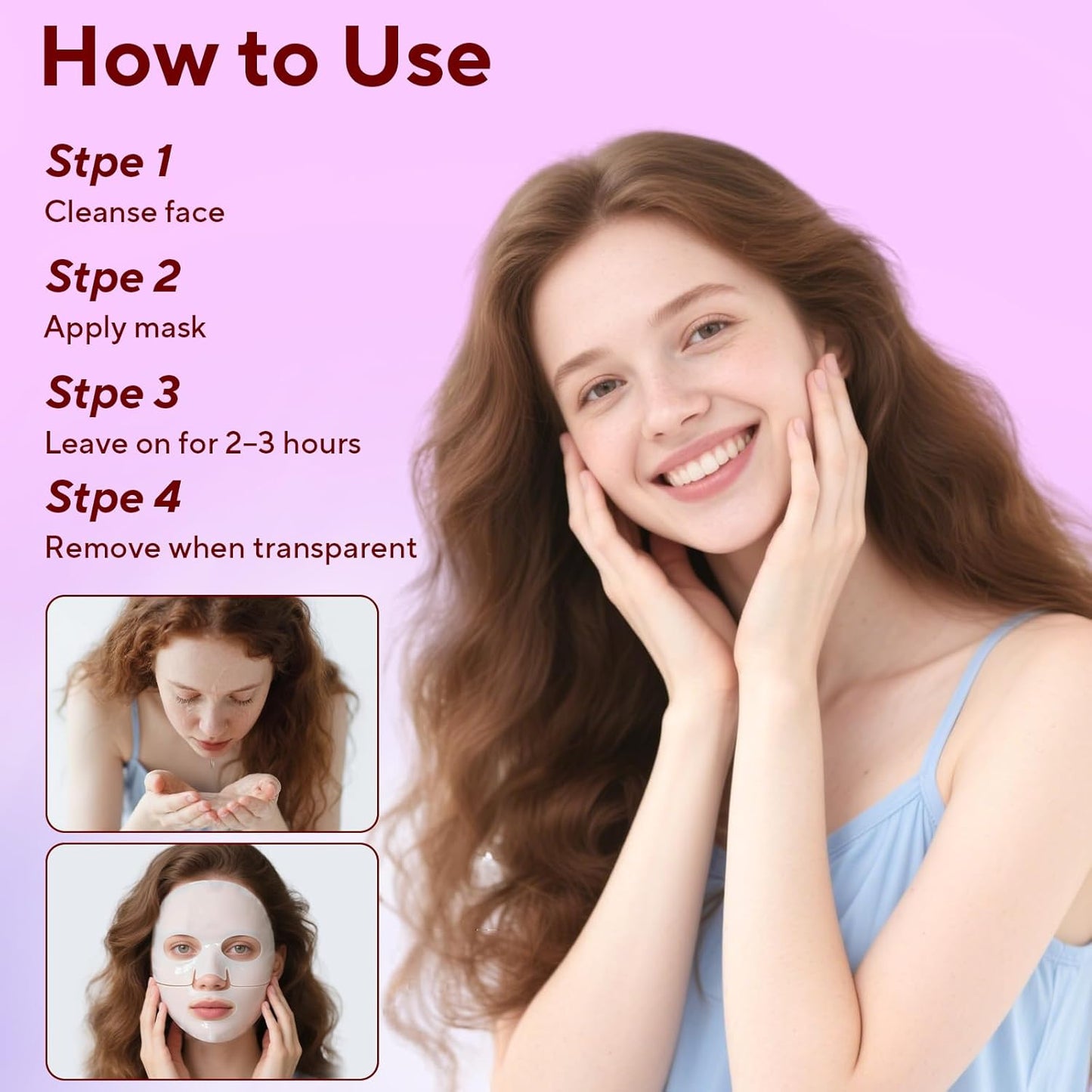 Collagen Face Mask, 4 Pack Bio-Collagen Real Deep Mask Overnight Hydrating Face Mask for All Skin Types,Original Hydrating Collagen Face Mask