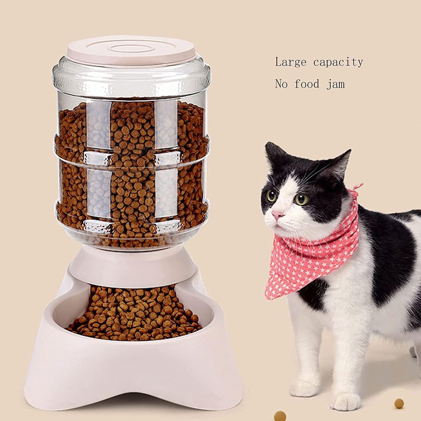Pet Automatic Feeding Bowls Dog Food Feeder Cat Water Feeder Large Capacity Food Water Dispenser Gravity Pet Food Feeder and Water Dispensers cat Fountain (Feeders)