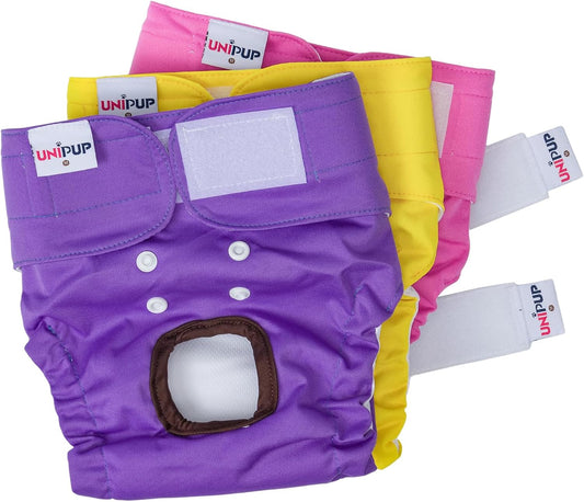 Reusable Female Dog Diapers Period Panties Washable Puppy Pee Pads with Adjustable Strap for Small Dogs in Heat and Incontinence