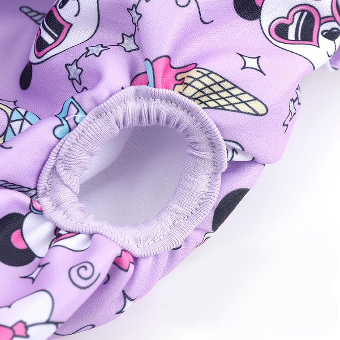 ZJchao Female Dog Diapers Panda Pattern Cute Leak Proof Breathable Reusable Washable Dog Panties for Pet Menstrual Cycle Polyester Material (S)