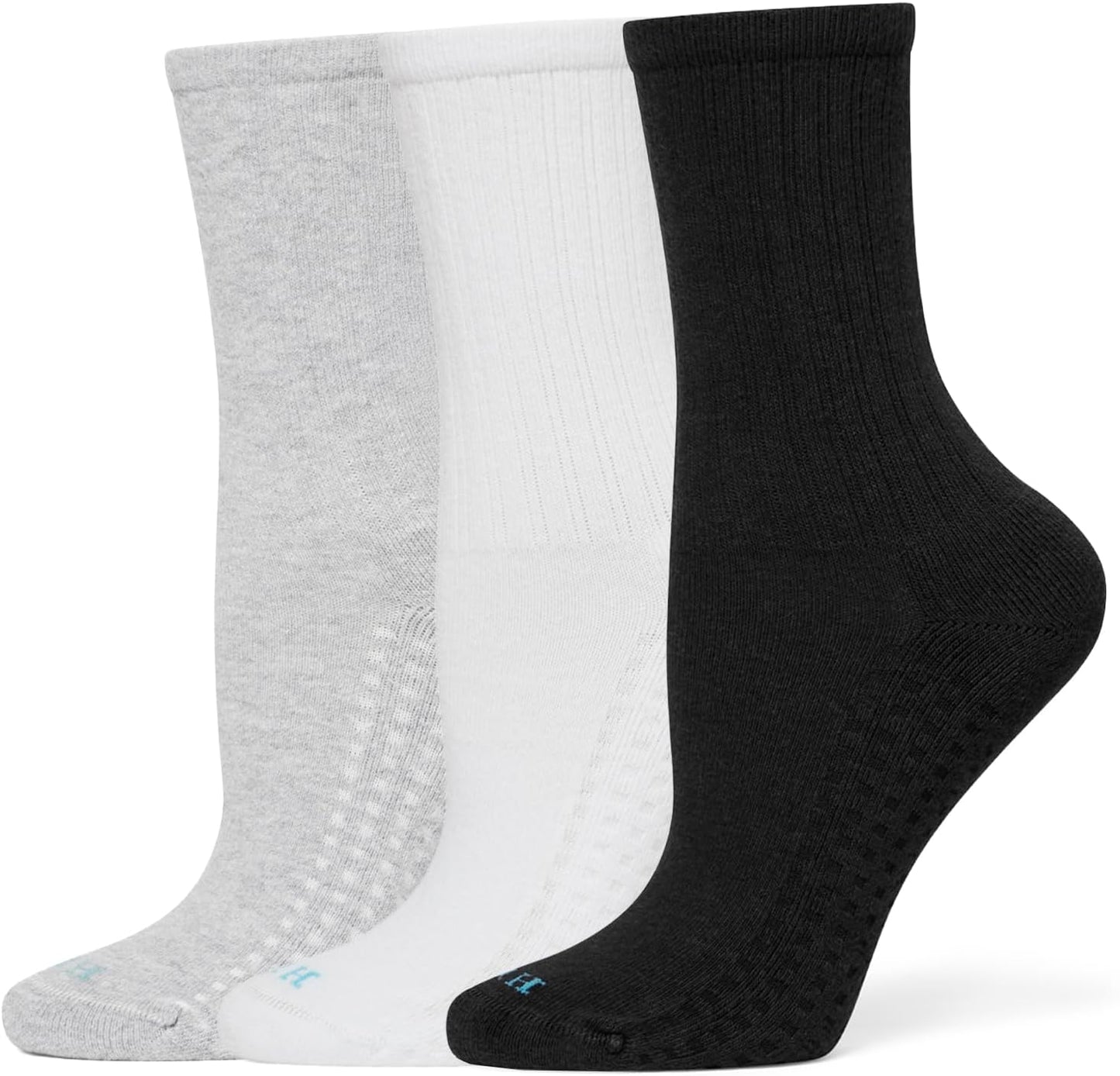 HUE Women's Air Cushion Crew Sock 3 Pair Pack