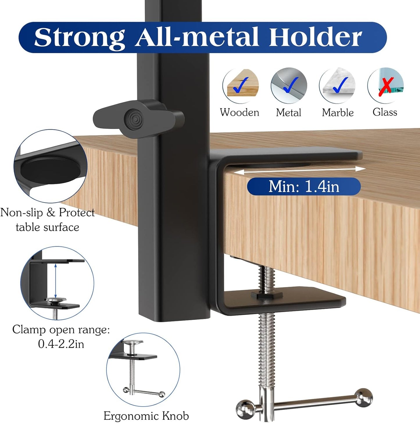 Pawaboo Dog Grooming Table Arm with Clamp, 35" Adjustable Dog Grooming Stand and Free Two No Sit Haunch Holder with Groom Loop, Foldable Home Dogs Groom Tool for Small Medium Pet, Groomer Partner